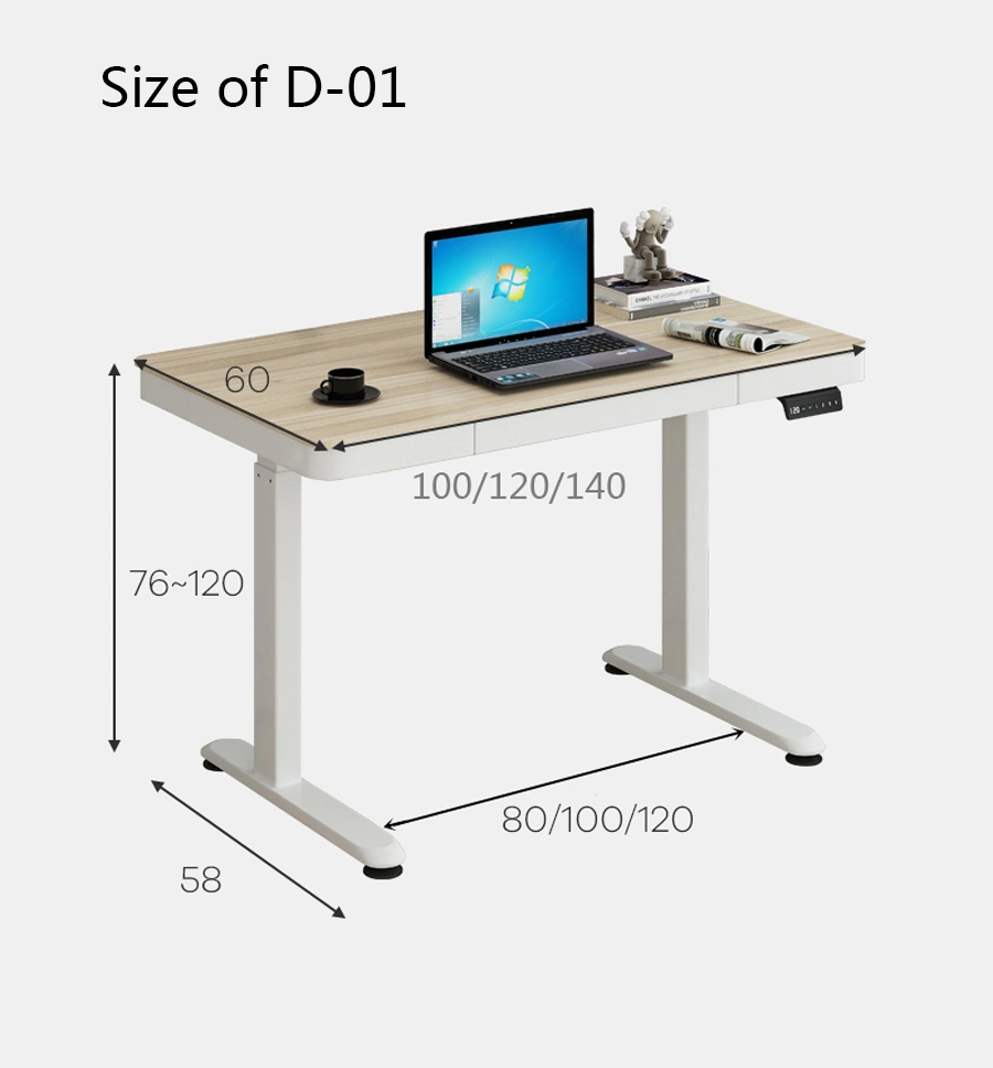 China Wholesale High Quality Modern Sit Stand Electric Standing Height Adjustable Study Computer Office Desk